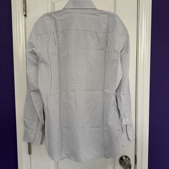 Ermenegildo Zegna Comfort Fit Dress Shirt Check Men’s Size 41/16 Large - Picture 2 of 12